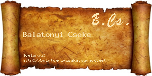 Balatonyi Cseke névjegykártya